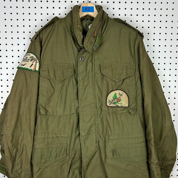 Vtg OG-107 Military Coat Cold Weather Field Size Small Regular Army Green Hunt - Picture 2 of 9